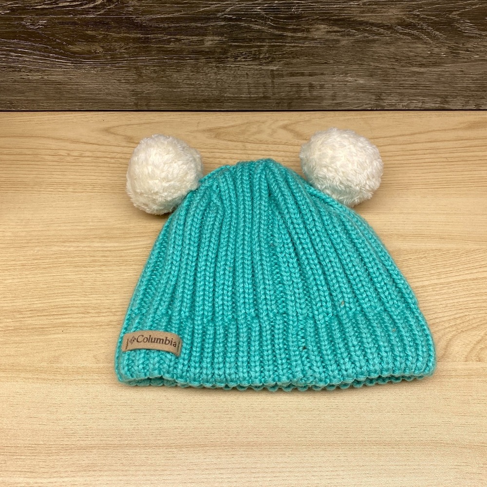 Columbia Hat Beanie Girls One Size Blue Knit Stocking Cap Winter